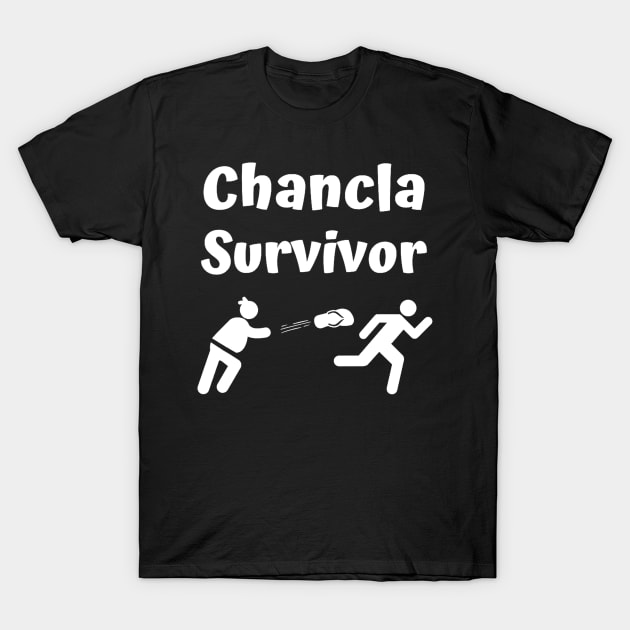 Chancla Survivor funny T-Shirt by levitskydelicia